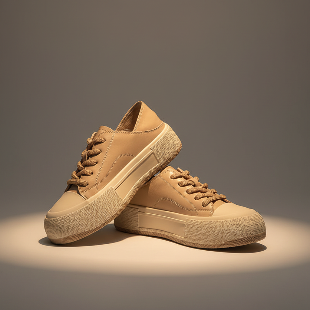 Beige sneakers studio