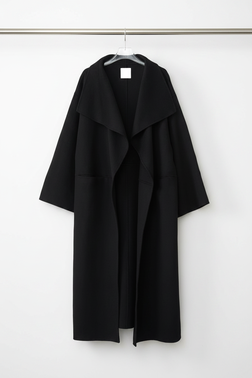 Black coat front view