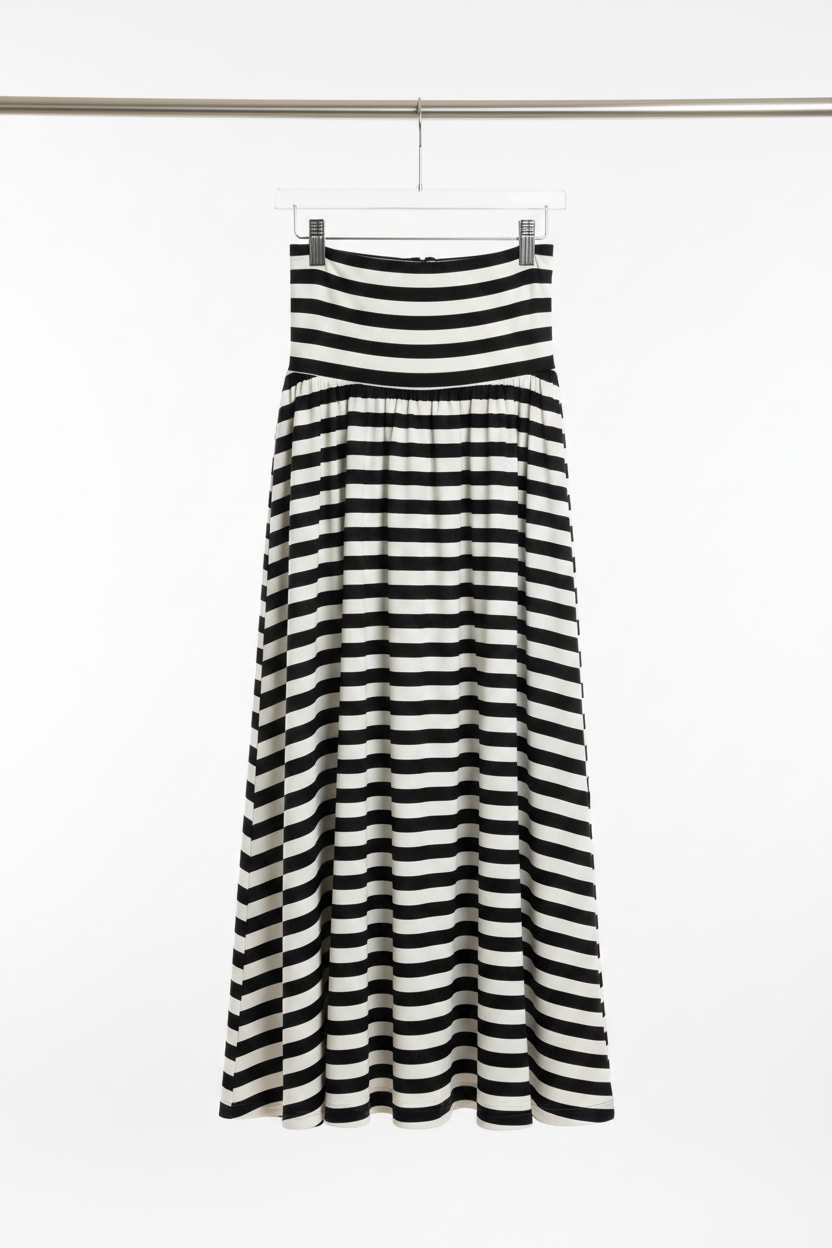 Black white skirt front