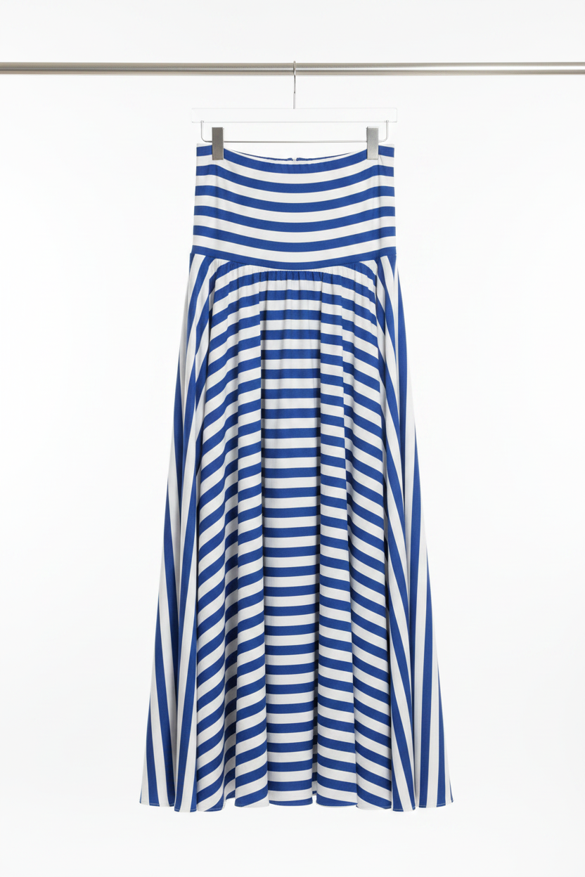 Blue white skirt front