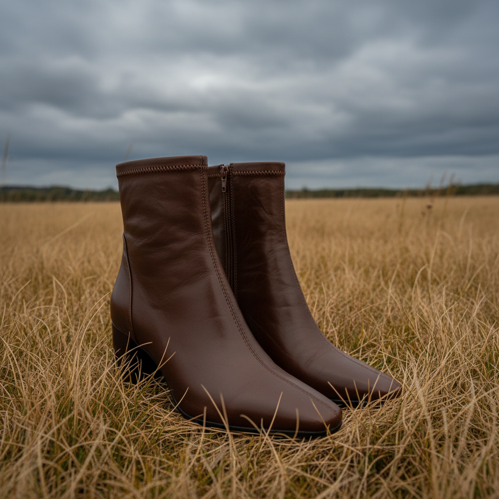 Brown boots in Scandinavian field