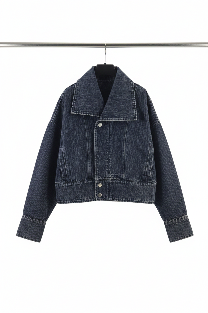 Denim jacket on rack