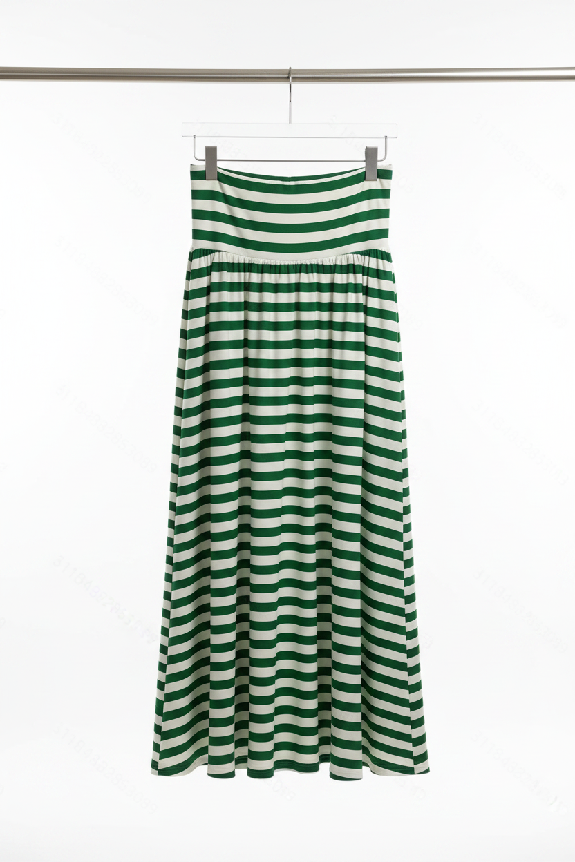 Green white skirt front