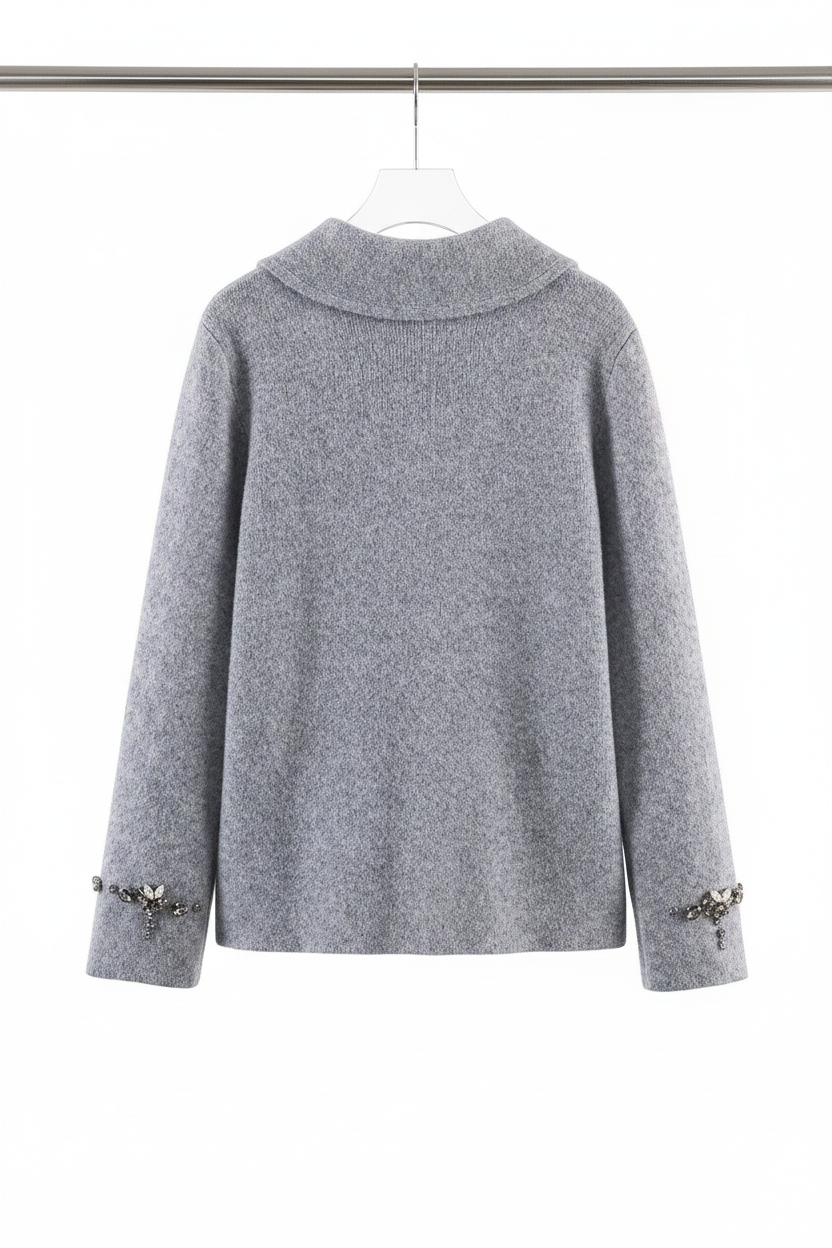 Grey cardigan back on rack