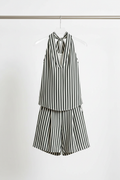 Halterneck Set Black/White — Hanger Front