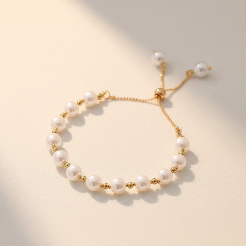 Pearl bracelet front angle