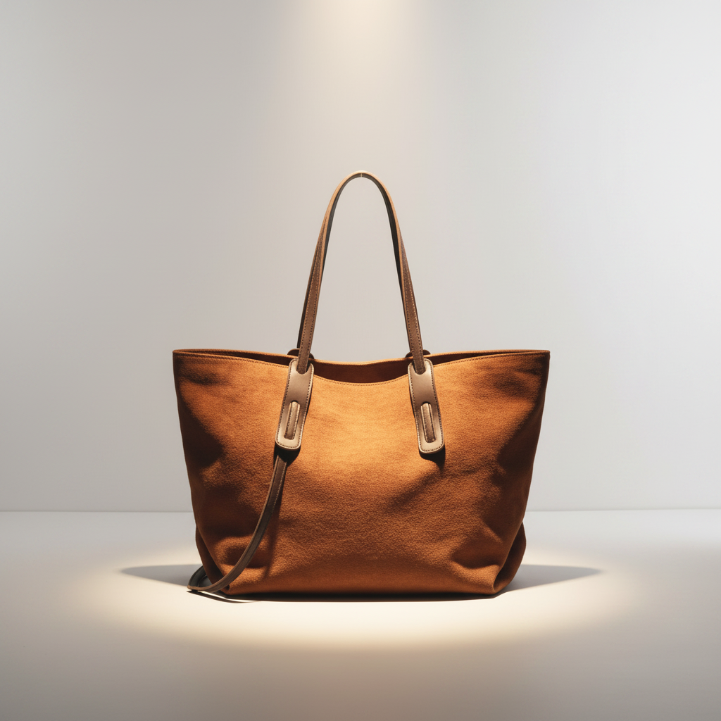 Rust tote white background