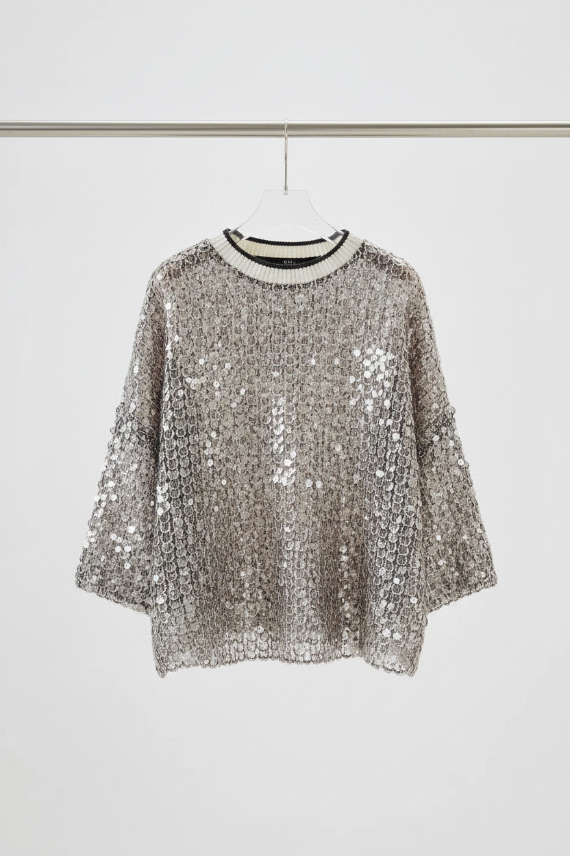 Sequin blouse front