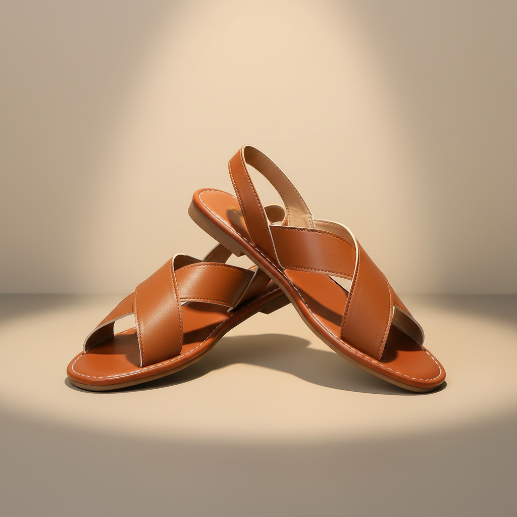 Tan sandals studio