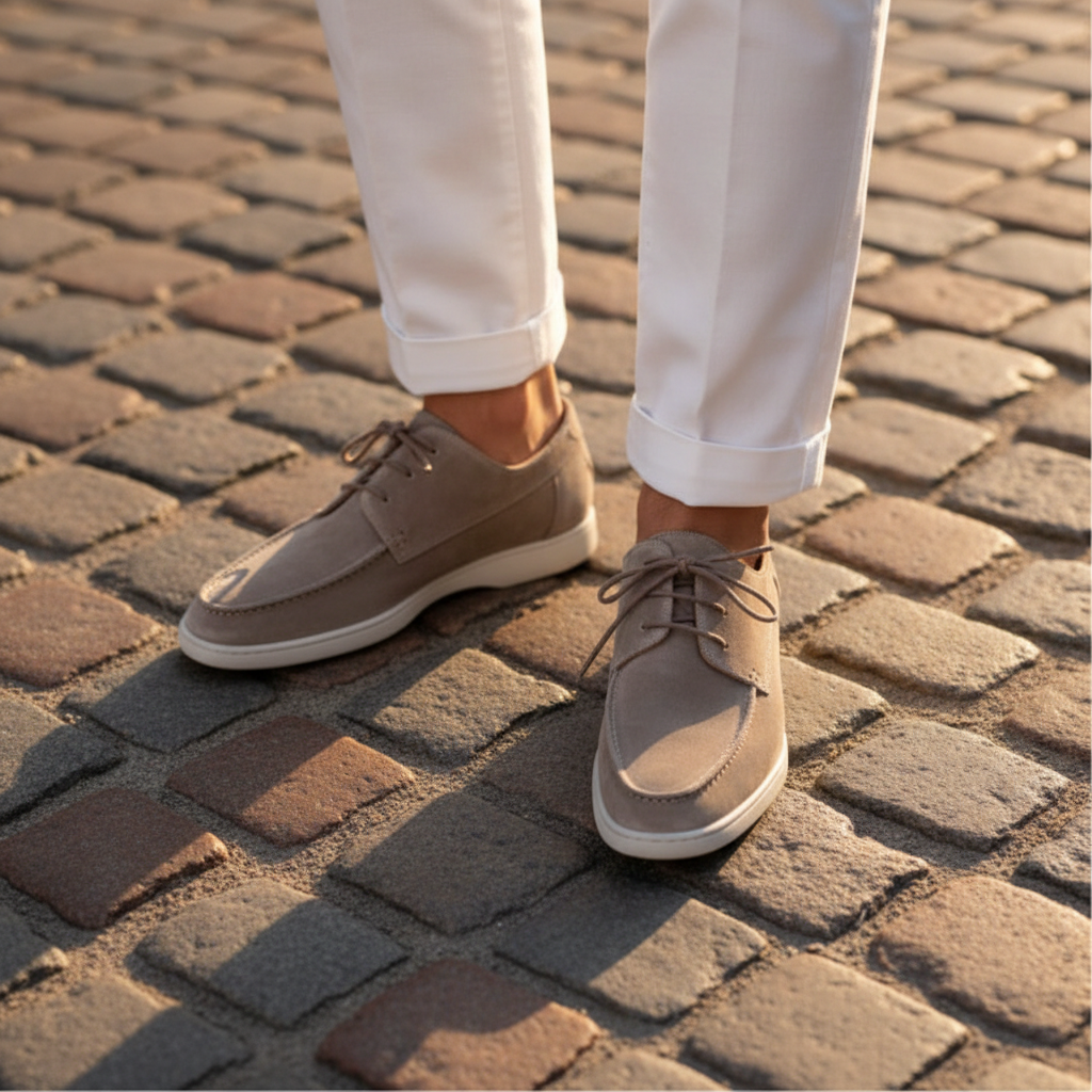 Taupe loafers cobblestone